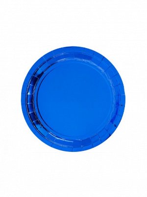 Тарелка фольга синяя набор 6 шт 23 см