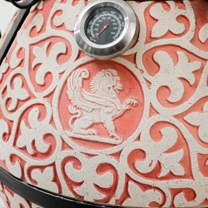 Тандыр "Венецианский купец" Red, h-105 см, d-60 см, 10 шампуров, совок, кочерга, с термометром