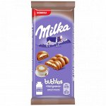 Шоколад Milka молочный Bubbles пористый с начинкой со вкусом капучино 97 г