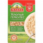 Хлопья Макфа кор. Геркулес Традиционный (15мин) 400г 1/12
