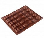 Силиконовая форма для изготовления конфет, цвет коричневый