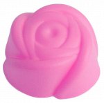 Силиконовая форма для кексиков в форме розы, цвет пудровый розовый