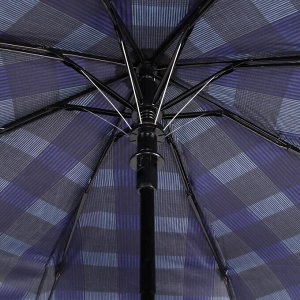 Зонт полуавтоматический «Клетка», 3 сложения, 8 спиц, R = 49 см, цвет МИКС
