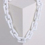 Колье &quot;Цепь&quot; прямые углы, цвет белый ,48см