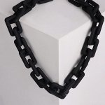 Колье &quot;Цепь&quot; прямые углы, цвет чёрный, 48см