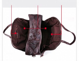Saaryn Большая многофункциональная  мужская сумка из натуральной с эффектом мятой кожи для спорта и отдыха с очень вместительными отделениями закрывающимися на молнию. Плотное дно. Внутри помещаются н