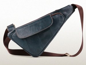 Agrippa Многофункциональная мужская сумка из натуральной кожи для спорта и отдыха, с вместительным отделением закрытым на молнию, карманом с клапаном. Внутри вместительное отделение для наличных денег