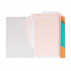 Бумага масштабно-координатная А3 10 листов Calligrata, оранжевая сетка