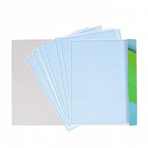 Бумага масштабно-координатная А4 10 листов Calligrata, голубая сетка