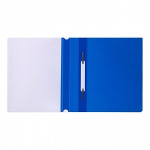Папка-скоросшиватель Calligrata, А5, 180 мкм, синяя, прозрачный верх