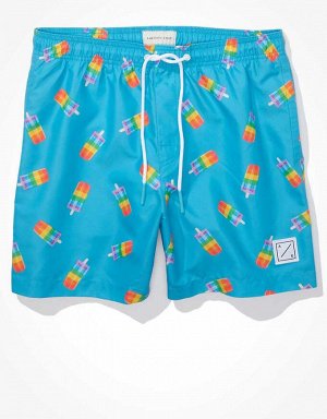 AE 6" Pride Poolside Popsicle Print Swim Trunk