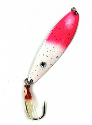 Блесна-колебалка Salmon Trolling ST-308S (7,5см, 5.6 гр, с октопусом, Pink/White UV Glow)