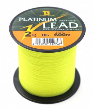 Леска №2 Teqno Gear Platinum V-Lead (600м, 0.23мм, 8lbs, желтая)