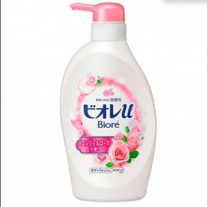 * 336378 KAO "Biore U" Жидкое мыло для тела для гладкости кожи с ароматом роз, 530 мл