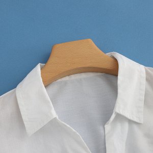 Женская блуза с коротким рукавом, цвет белый