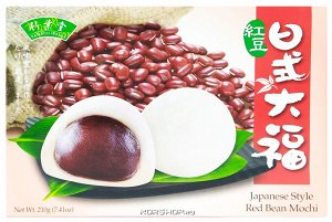 Японское рисовое пирожное моти "Красная фасоль" 6 шт 210г 1/24 Тайвань
