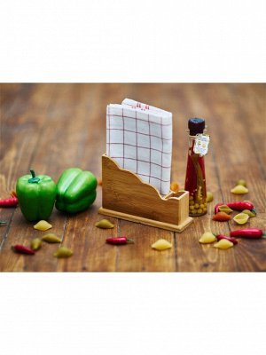 Салфетница + зубочистки бамбук 16,7*5*11,5см №3, 24