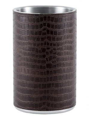 2118 GIPFEL Кулер для вина SIRMIONE с двойными стенками в коже, 11х18,5см. Материал: нержавеющая сталь 18/10, искусственная кожа. Цвет: коричевый.