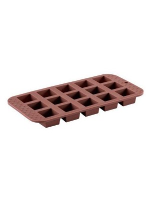 2131 GIPFEL Форма силиконовая для отливки шоколадных фигур, 21х10см. Цвет: коричневый