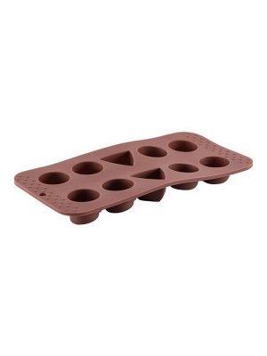 2132 GIPFEL Форма силиконовая для отливки шоколадных фигур, 21х10см. Цвет: коричневый