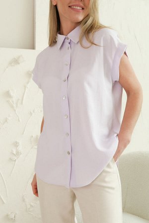 Блузка Цвет: фиолетовый. Комплектация: блузка. Состав: вискоза-90%, шёлк-10%. Бренд: FALINDA. Фактура: однотонная. Тип рукава: короткий рукав. Посадка: прямая.