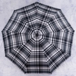 Зонт Модель: полуавтомат. Цвет: серый. Комплектация: зонт, чехол. Состав: полиэстер-100%. Бренд: M.N.S. Диаметр купола: 100. Фактура: клетка.