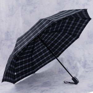 Зонт Модель: полуавтомат. Цвет: синий. Комплектация: зонт, чехол. Состав: полиэстер-100%. Бренд: M.N.S. Диаметр купола: 100. Фактура: клетка.