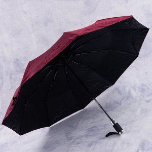 Зонт Модель: автомат. Цвет: бордовый. Комплектация: зонт, чехол. Состав: полиэстер-100%. Бренд: No Name. Диаметр купола: 100. Фактура: однотонная.