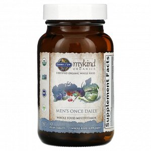 Garden of Life, MyKind Organics, Men's Once Daily, 30 Vegan Tablets