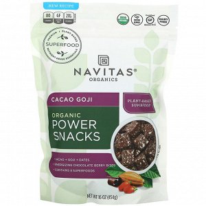 Navitas Organics, Organic Power Snack, Cacao Goji, 16 oz (454 g)