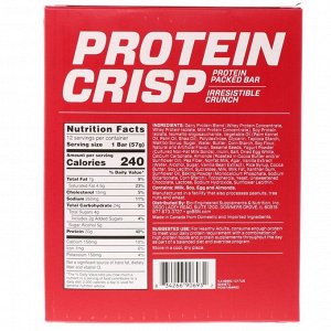 BSN, Protein Crisp, протеиновый батончик, крендельки с соленой карамелью, 12 батончиков, 57 г (2,01 унции)