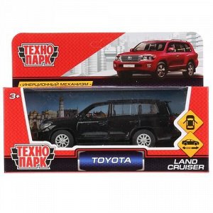 Машина  метал. "Технопарк" Toyota Land Cruiser 12,5 см, цв. черный ,кор. 7*18*8 см        V