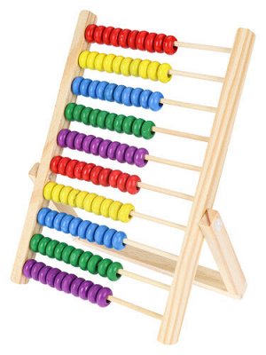 Игрушка деревянная  Счеты "Цветные" 24*17*1,3 см