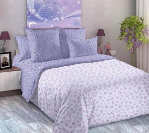 Комплект постельного белья Евромакси, бязь "Люкс" (Затаив дыхание, фиолетовый)