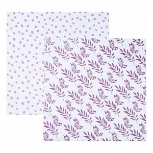 Набор бумаги для скрапбукинга с фольгированием «Цветочная нежность», 20 x 20 см