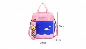 1106L-5 роз/син Комплект сумок для девочек (34х29х11)