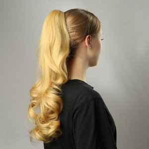 Хвост накладной, волнистый волос, на крабе, 40 см, 150 гр, цвет блонд