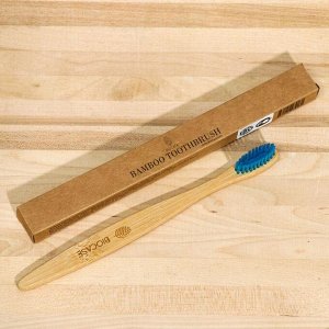 Бамбуковая зубная щётка для взрослых, синяя