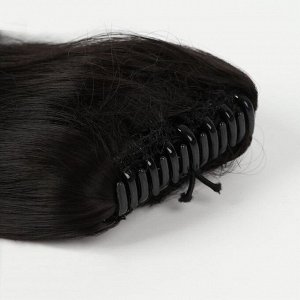 Хвост накладной, волнистый волос, на крабе, 40 см, 150 гр, цвет чёрный