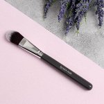 Кисть для макияжа «Brush GRAPHITE», 17 см, цвет тёмно серый/серебристый