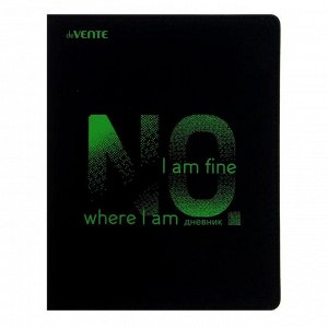 Дневник универсальный для 1-11 классов No I am fine!, интегральная обложка из искусственной кожи, шелкография, ляссе, тонированный блок, 48 листов