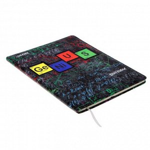 Дневник универсальный для 1-11 классов Genius, твёрдая обложка, искусственная кожа с поролоном, объёмная аппликация, ляссе, тонированный блок, 48 листов
