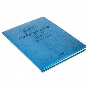 Дневник универсальный для 1-11 классов Happiness looks gorgeous, твёрдая обложка, искусственная кожа с поролоном, тонированный блок, 48 листов