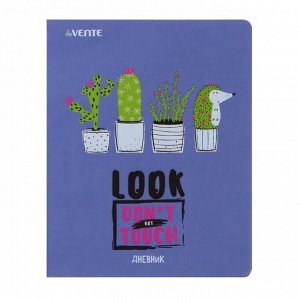 Дневник универсальный для 1-11 классов Cactus, твёрдая обложка, искусственная кожа, цветная печать, ляссе, 48 листов