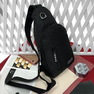 Рюкзак на одной лямке Maxwey унисекс из качественного текстиля чёрного цвета.
