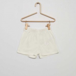 Короткая пижама из экологически чистого материала - белый