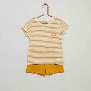 Короткая пижама Eco-conception - оранжевый