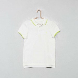 Рубашка-поло из хлопка пике Eco-conception - белый