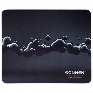 Коврик для мыши SONNEN "DROPS", резина + ткань, 220х180х3 мм, 513290