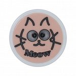 Светоотражающая нашивка-катафот &quot;Meow&quot; розовый диам. 40 мм